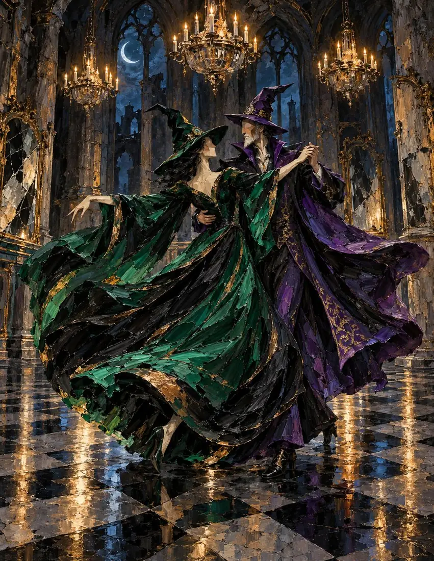 Baile de medianoche, obra de de temporada de la colección Gretta Halloween