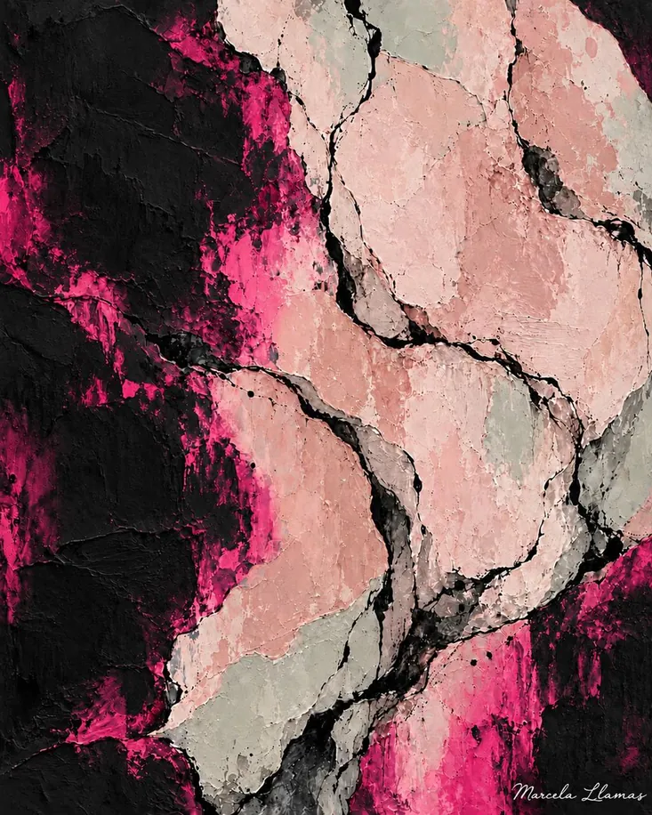 Cuarzo rosa, obra de abstracto de la colección Gretta Living