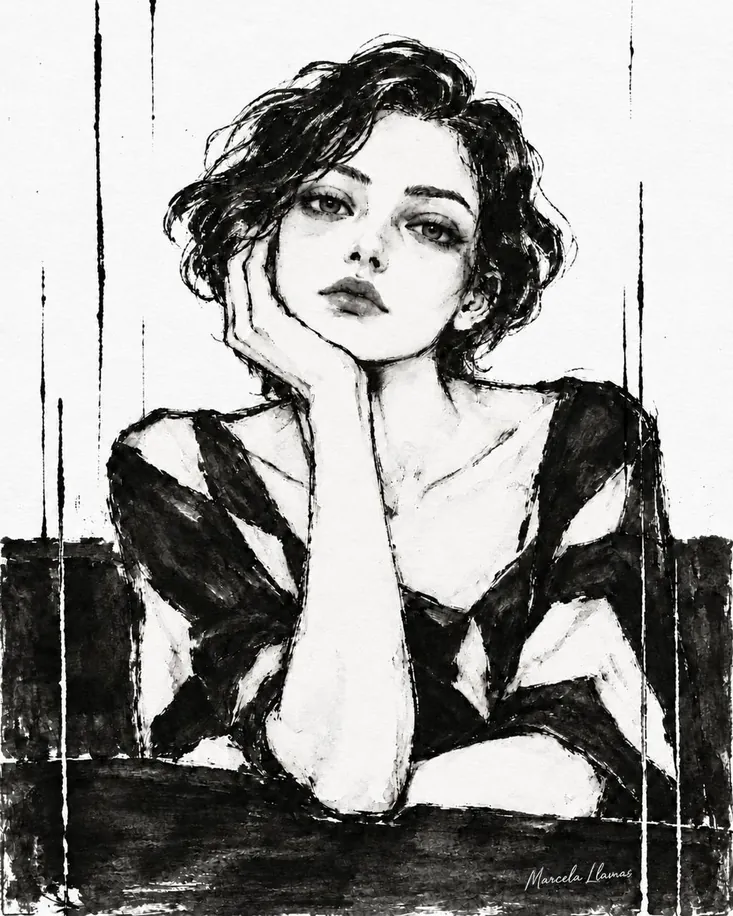 Tinta, obra de figura de la colección Gretta Living