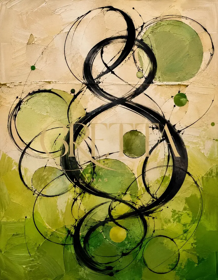 Compás, obra de abstracto de la colección Gretta Living