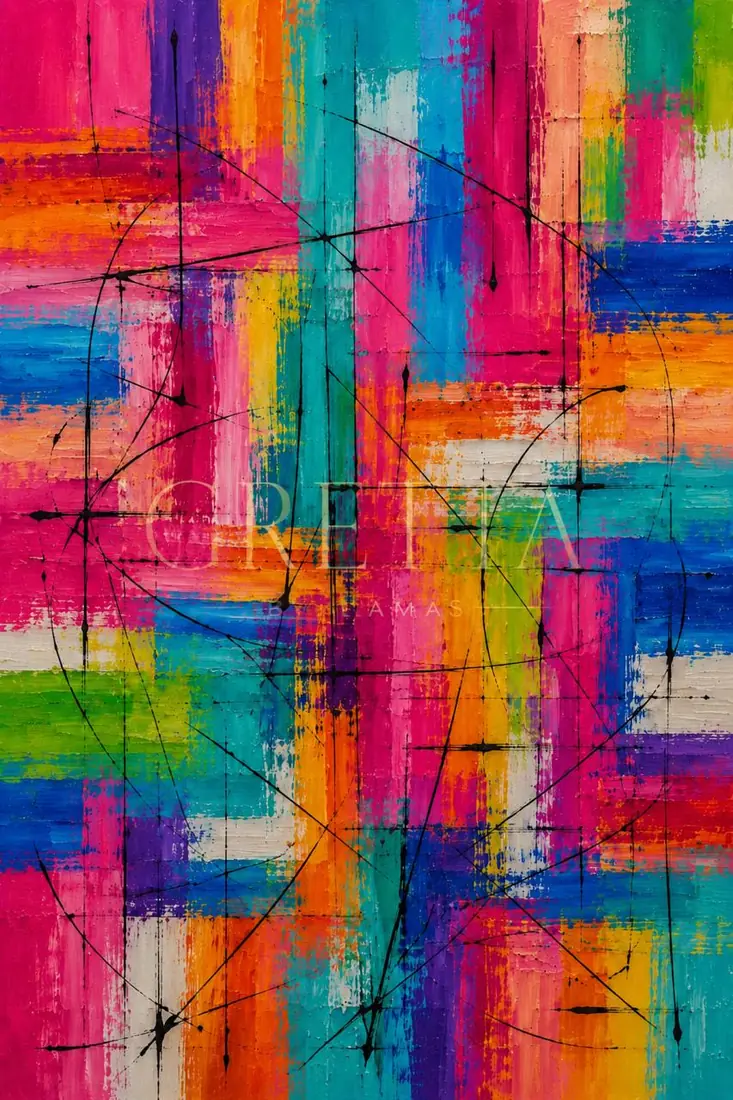 Trama, obra de abstracto de la colección Gretta Living