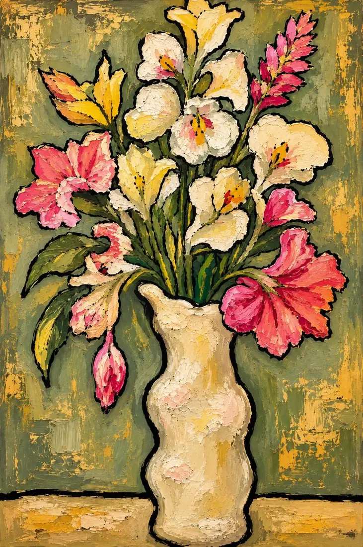 Jarrón de campo, obra de flores de la colección Gretta Living