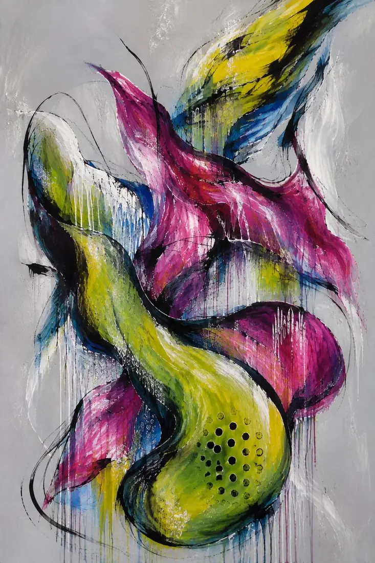 Pluma, obra de abstracto de la colección Gretta Living