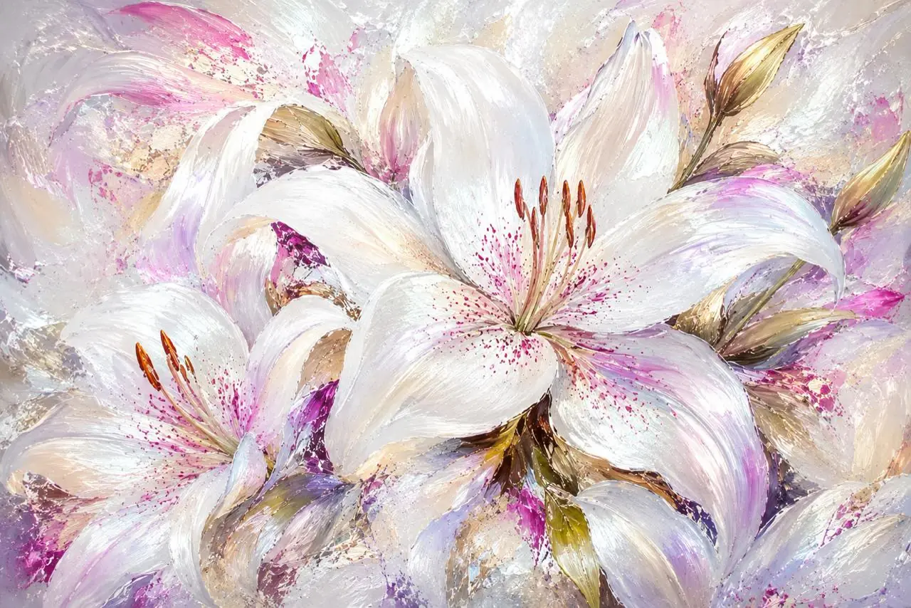 Lirios, obra de flores de la colección Gretta Living