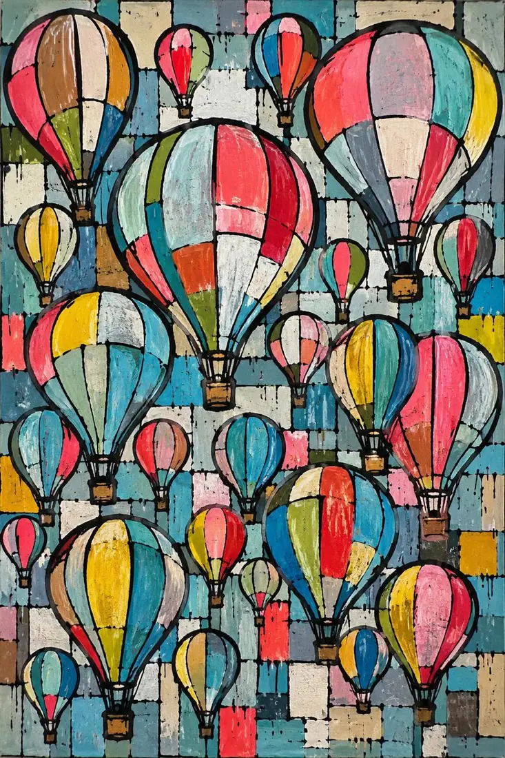 Globos, obra de abstracto de la colección Gretta Living