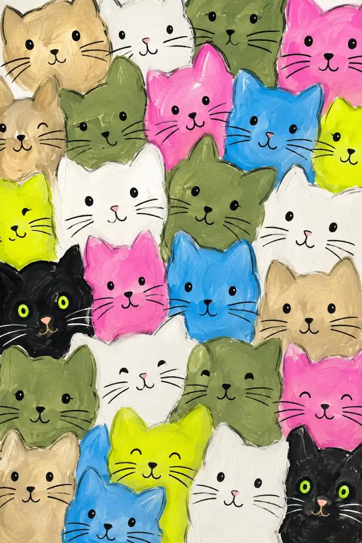 Gatos, obra de naturaleza de la colección Gretta Living