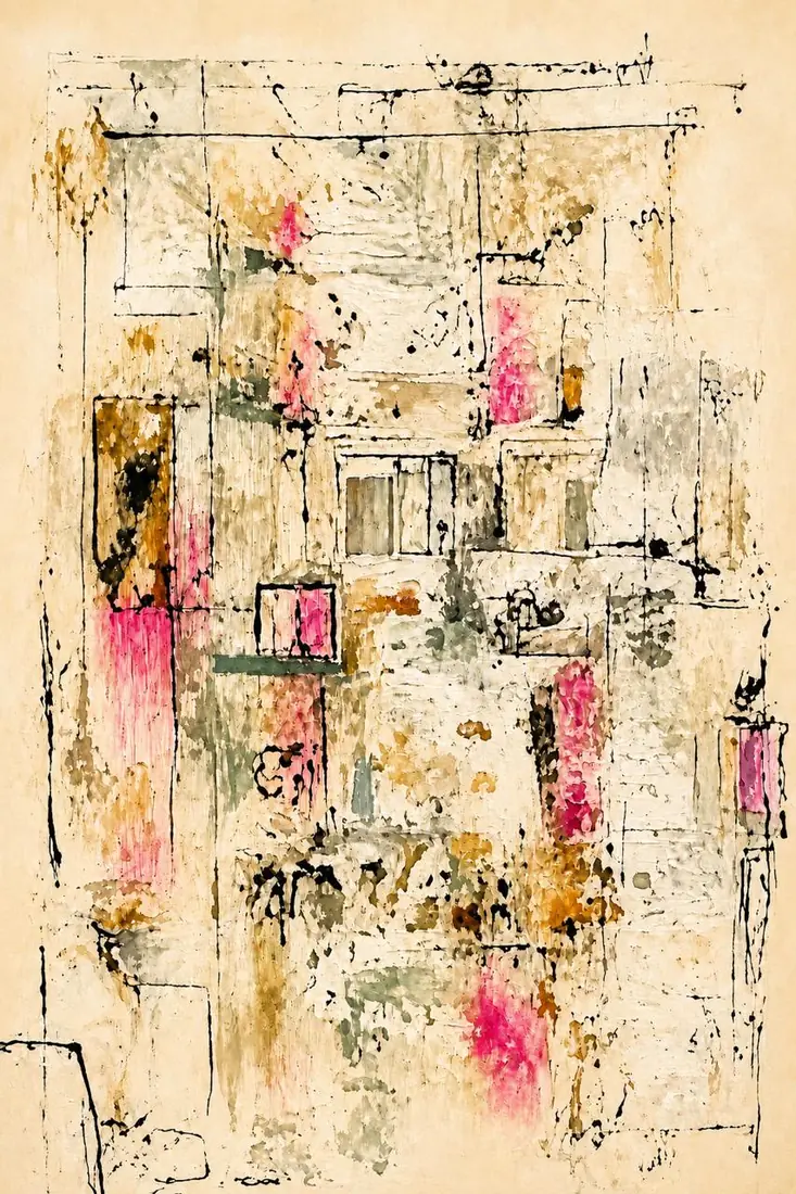 Collage, obra de abstracto de la colección Gretta Living