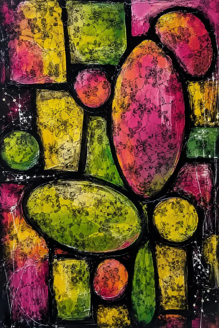 Vitral, obra de abstracto de la colección Gretta Living