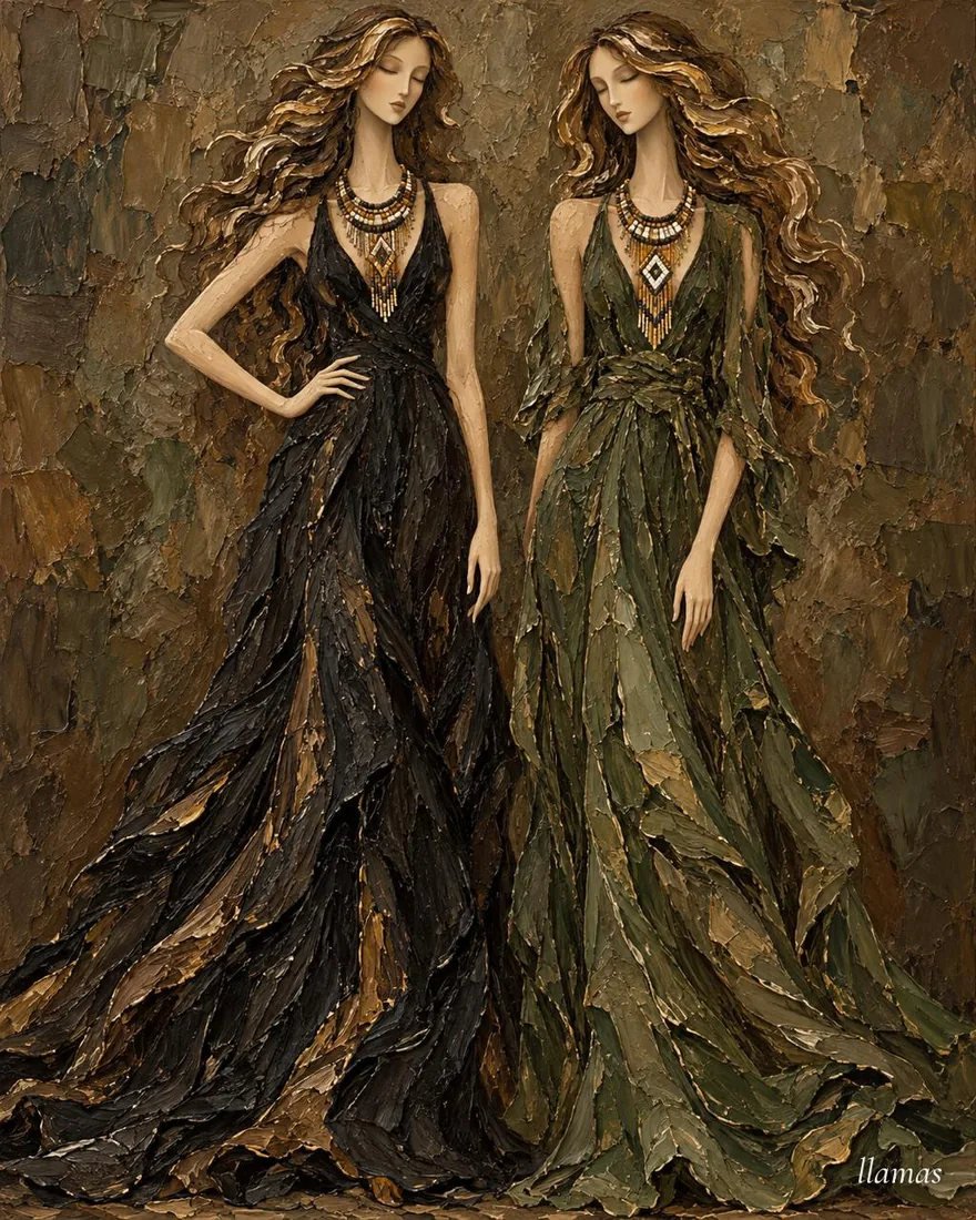 Dos vestidos, obra de figura de la colección Gretta Living