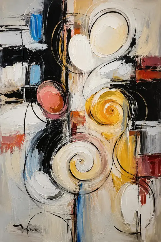 Blanco y negro, obra de abstracto de la colección Gretta Living